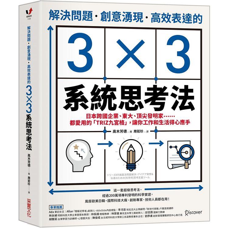 解決問題、創意湧現、高效表達的3×3系統思考法：日本跨國企業、東大、頂尖發明家……都愛用的「TRIZ九宮格」，讓你工作和生活得心應手 | 拾書所