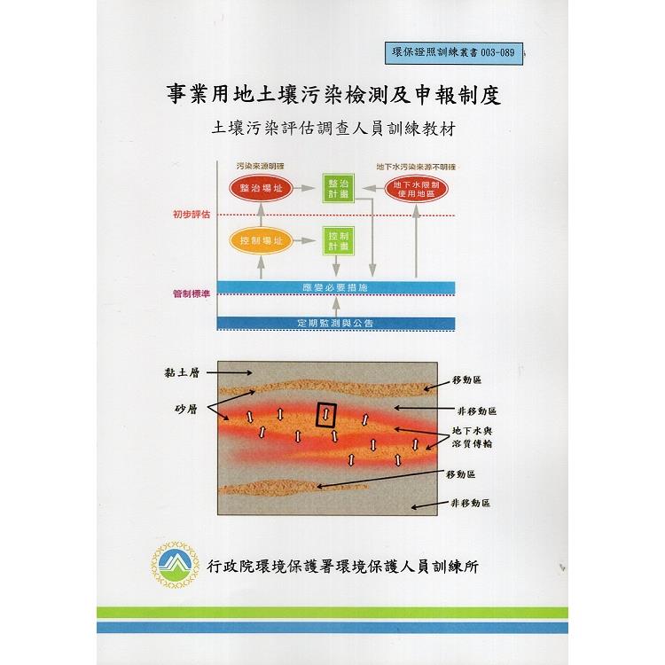 事業用地土壤汙染檢測及申報制度－土地汙染評估調查人員訓練教材