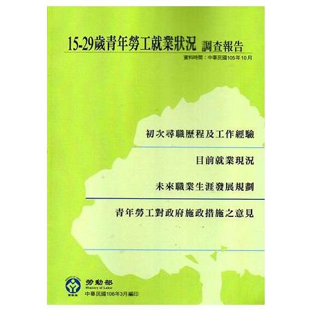 15－29歲青年勞工就業狀況調查報告（106/3）