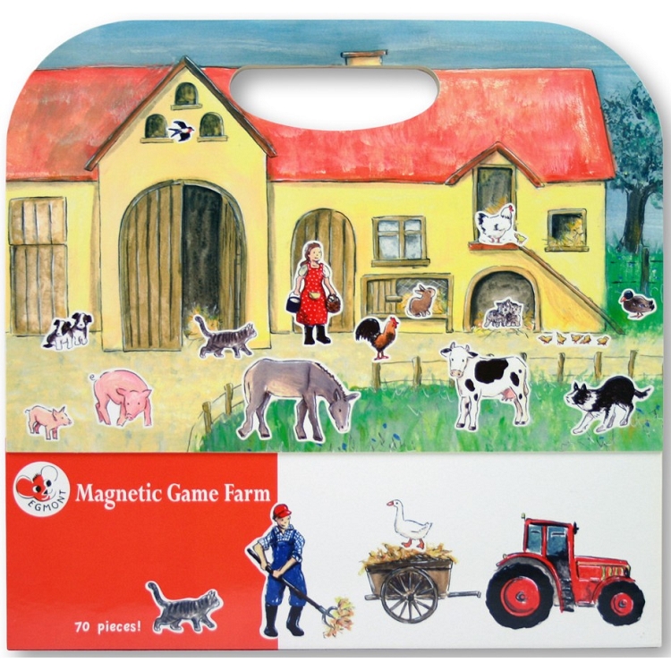 比利時 Egmont Toys 艾格蒙繪本風遊戲磁貼書：開心農場 | 拾書所