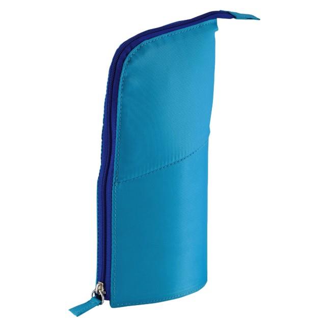 KOKUYO 大容量站立筆袋(海外版)-亮藍 - 亮藍