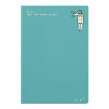 【MIDORI】2024 POCKET DIARY手帳(月間+單週)(B6)_歐吉桑