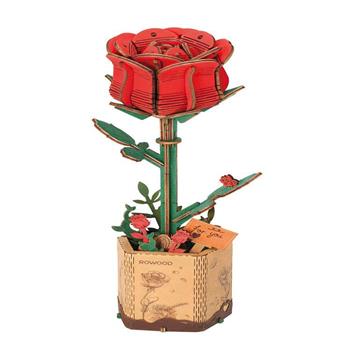 ROB/立體木製組裝模型 紅玫瑰 TW042 27