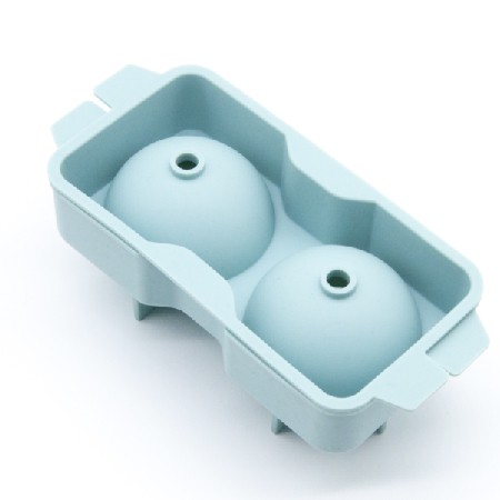 矽膠冰球製冰盒 2球 - 藍色2球