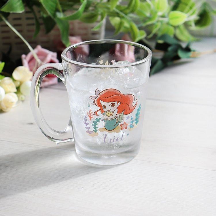 【Disney 迪士尼】公主系列玻璃馬克杯-愛麗兒(小美人魚) - 愛麗兒
