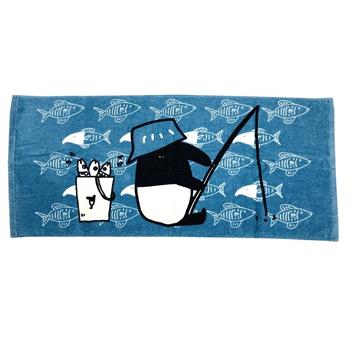 馬來貘釣魚浴巾