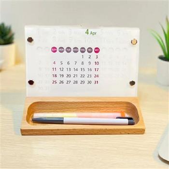 O’day 萬年桌曆設計新模式原木盒款白色週日起使款