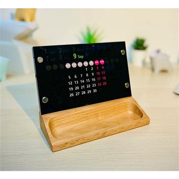 O’day 萬年桌曆設計新模式原木盒款黑色週一起使款