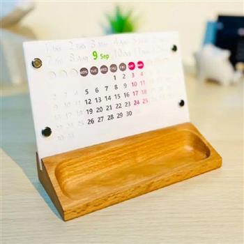 O’day 萬年桌曆設計新模式原木盒款白色週一起使款