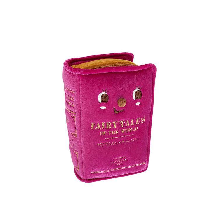 Gladee書本盒造型化妝手拿包粉色
