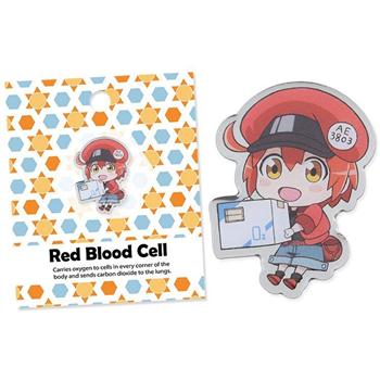 徽章(金屬角色)-工作細胞D款(紅血球)