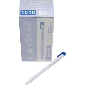 OB#1010自動原子筆1.0盒裝50支-藍 - 藍