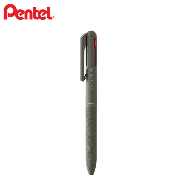 PENTEL Calme靜暮三色輕油筆0.5卡其桿