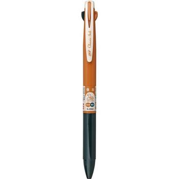 SKB G3502復古雙色按動中性筆0.5mm-黛綠/琥珀黃