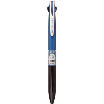 SKB G3502復古雙色按動中性筆0.5mm-焦糖棕/霧霾藍