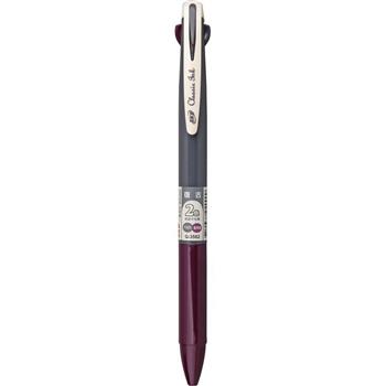 SKB G3502復古雙色按動中性筆0.5mm-葡萄紫/竹炭灰