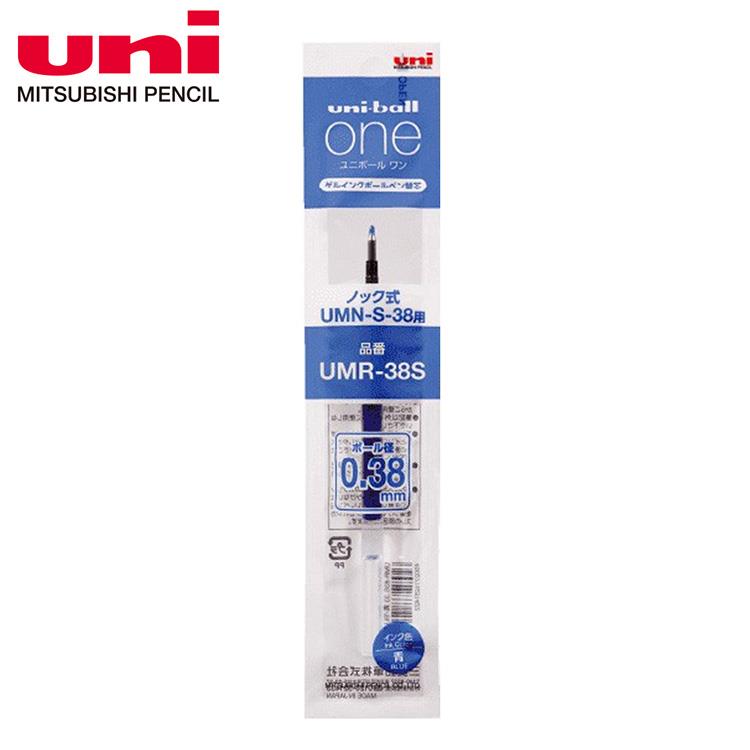 UNI三菱 UNI BALL-ONE鋼珠筆芯0.38 藍 - 藍0.38