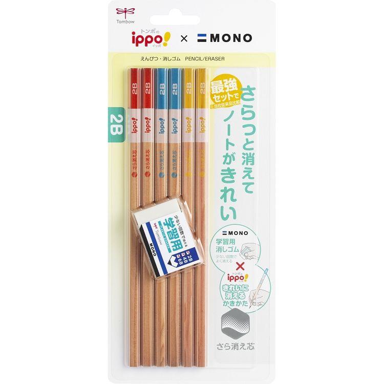 ippo x MONO 兒童六角鉛筆組2B原木色 - 原木色