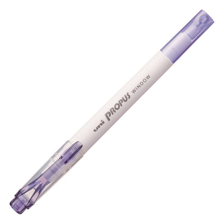 UNI三菱 PUS103T暖色視窗雙頭螢光筆-淡紫 - 淡紫