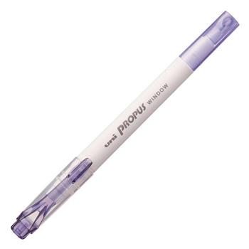 UNI三菱 PUS103T暖色視窗雙頭螢光筆-淡紫
