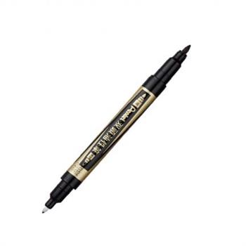 Pentel 飛龍  N75W雙頭油性筆(1.2&0.3mm)-黑