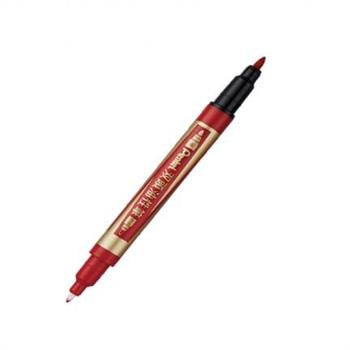 Pentel 飛龍  N75W雙頭油性筆（1.2&0.3mm）－紅