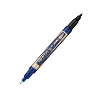 Pentel 飛龍  N75W雙頭油性筆（1.2&0.3mm）－藍