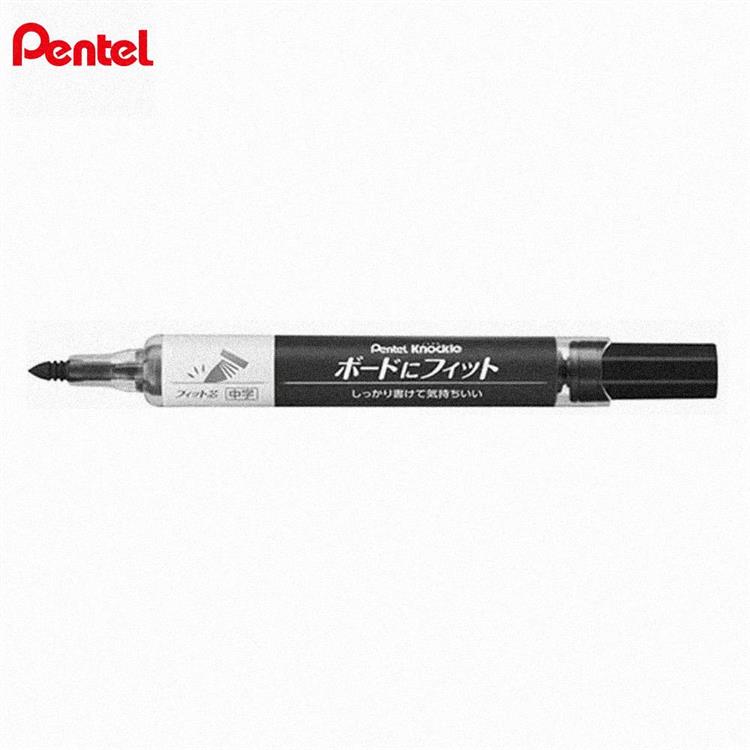 Pentel 飛龍 彈力後壓白板筆 中細 黑