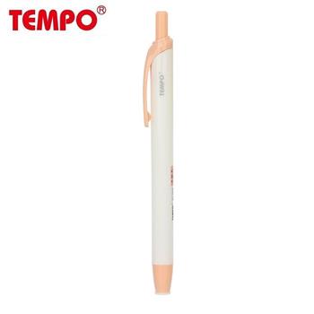 Tempo自動螢光筆-淡橘色