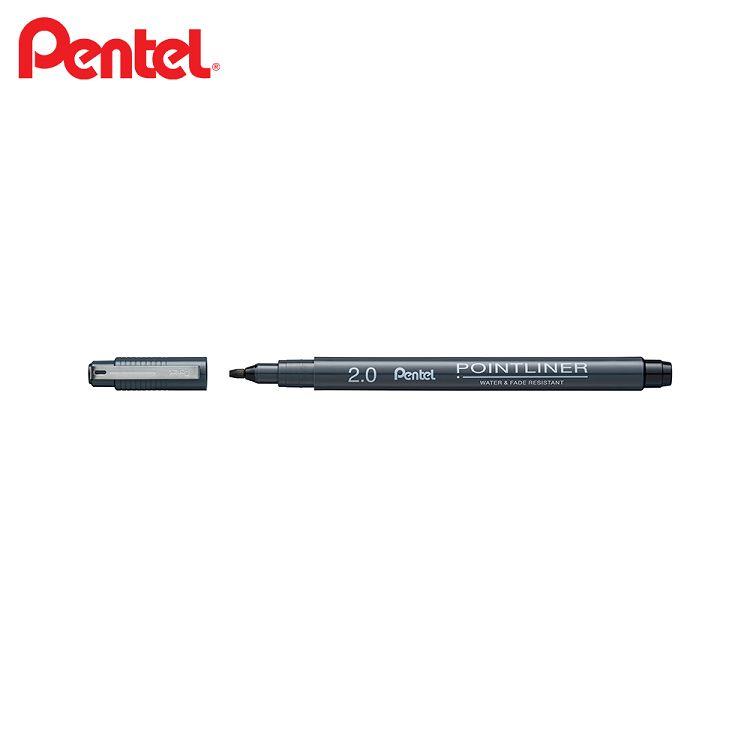 Pentel代針筆 特殊平頭2.0黑 - 平頭2.0
