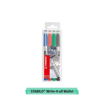 STABILO思筆樂Write-4-all萬能樂萬用油性記號筆/0.4mm/S/四色