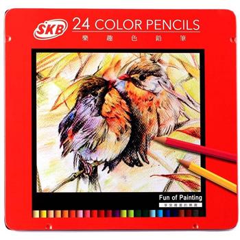 SKB NP-240油性色鉛筆24色（鐵盒）