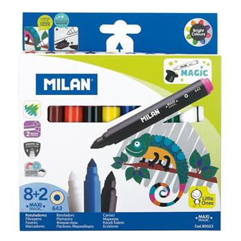 MILAN  魔法變色彩色筆-粗筆桿8+2色7.5mm