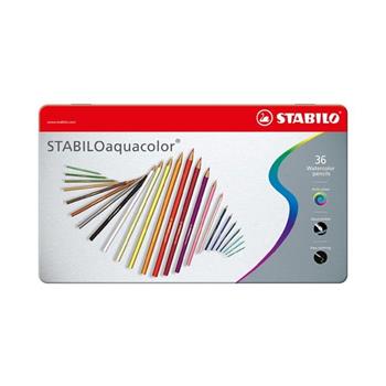 STABILO思筆樂aquacolor水彩樂水溶性色鉛筆/ 36色/ 鐵盒