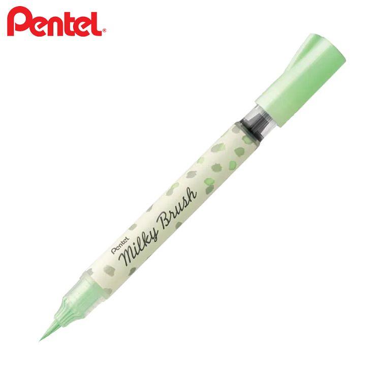 PENTEL 牛奶毛筆 綠