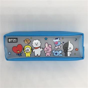 BT21 果凍方型筆袋-藍