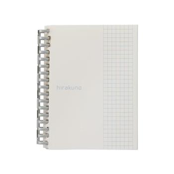 【LIHIT】HIRAKUNO A6/A5E方格活頁筆記本-白色