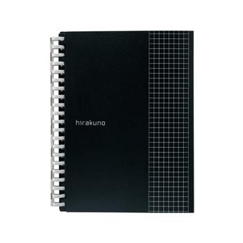 【LIHIT】HIRAKUNO B6/B5E方格活頁筆記本-黑色