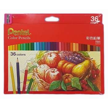 Pentel 飛龍 六角彩色鉛筆36色(紙盒) CB8-36