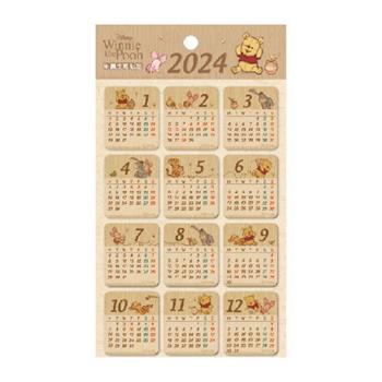 2024迪士尼年曆手帳貼紙-維尼