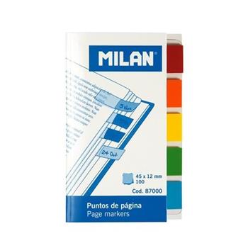 MILAN 分頁標籤貼(5色)-45*12mm-100張
