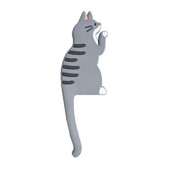 (特價)簡單生活-貓貓磁鐵掛鉤(灰貓)