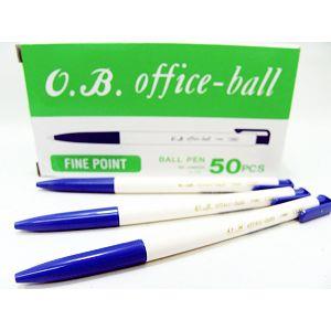 盒裝50入-OB#100自動原子筆 藍 - 藍