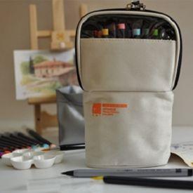 【AKASHIYA】(彩SAI)日本彩繪毛筆戶外寫生包-米白 - 米白
