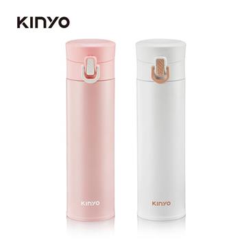 【KINYO】KIM-30PI 不鏽鋼超輕量保溫杯(300ML)-粉