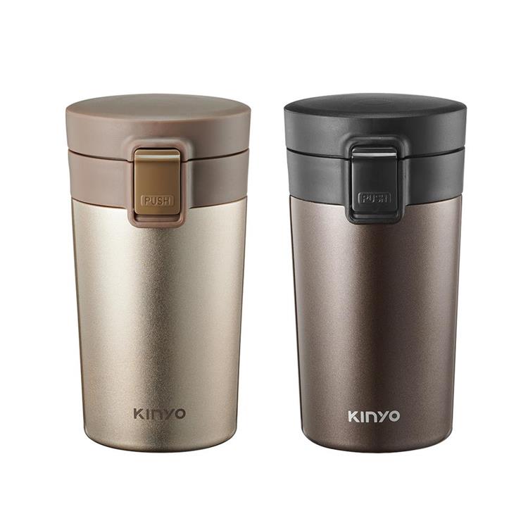 【KINYO】KIM-35GD 不鏽鋼咖啡保溫杯(300ML)-金 - 金色