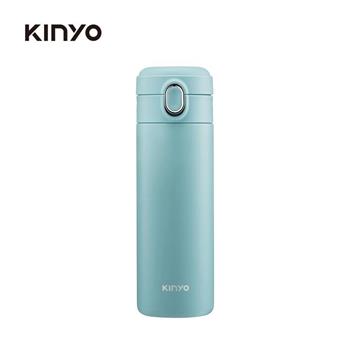 【KINYO】不鏽鋼彈蓋保溫杯 綠 KIM-4015G