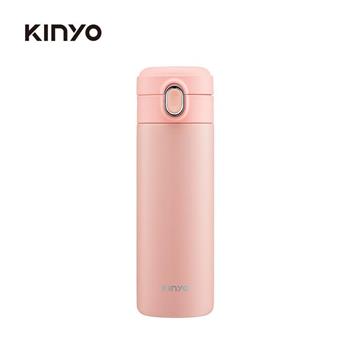 【KINYO】不鏽鋼彈蓋保溫杯 橘 KIM-4015O