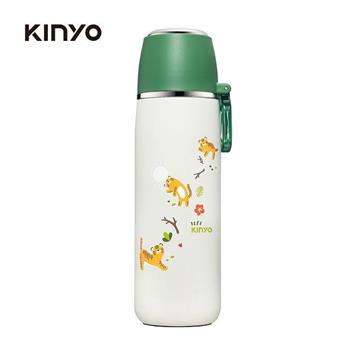 【KINYO】KIM-4013G 不鏽鋼杯蓋保溫杯 綠