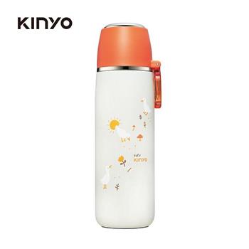 【KINYO】KIM-4013O 不鏽鋼杯蓋保溫杯 橘